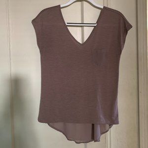 Mudd Hi-Lo Sheer Back with Pocket Top